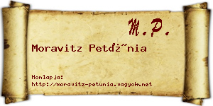 Moravitz Petúnia névjegykártya